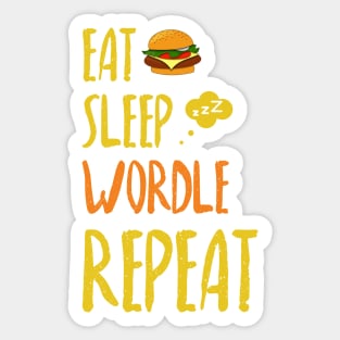 eat sleep wordle repeat Sticker